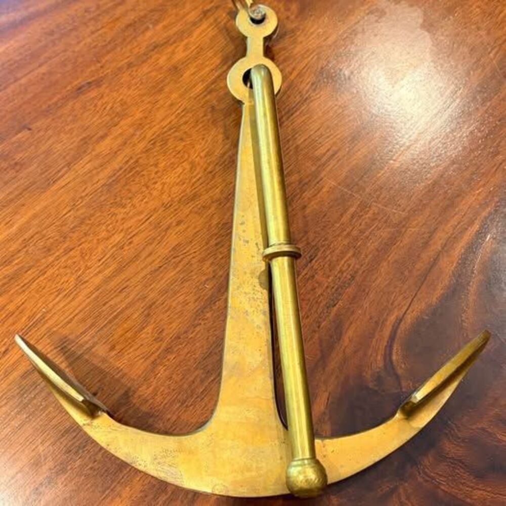 Brass anchor nautical decor